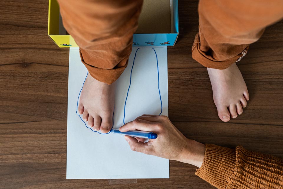 jak změřit chodidla